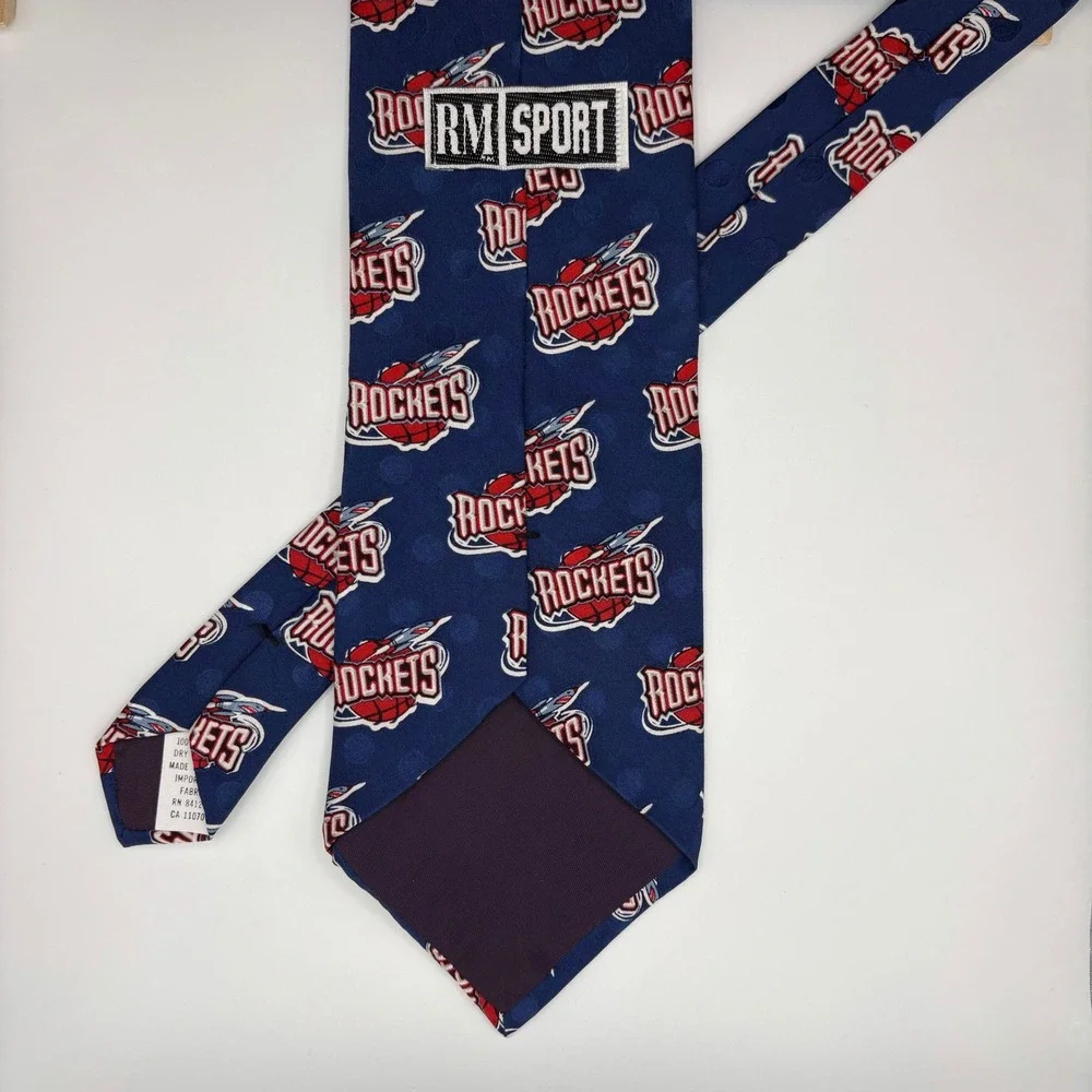 Vintage Houston Rockets 1994 Neck Tie NBAP AOP Tie Made‎ in the USA by RM Sport